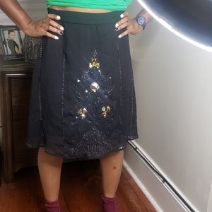 Black sequin skirt